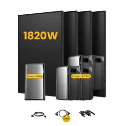 EcoFlow EcoFlow Stream Ultra, All-in-One Speicher für Balkonkraftwerke, mit 4 x 455 Bifaziale Solarmodule, by Powerness - Stream Ultra + 4 x Stream AC Pro | 9600Wh / ohne Zubehör / Selbstabholung – Produktbild 1 von 1