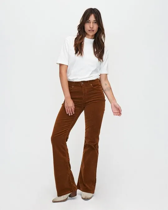 Kuyichi Kuyichi Damen vegan Jeans Flare Lisette Corduroy Goldbraun, Braun, – Produktbild 1 von 2