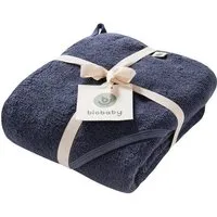 People Wear Organic People Wear Organic Biobaby Kapuzenhandtuch, Frottee, 100% Baumwolle (kbA), 80x80cm, Blau, – Produktbild 1 von 1