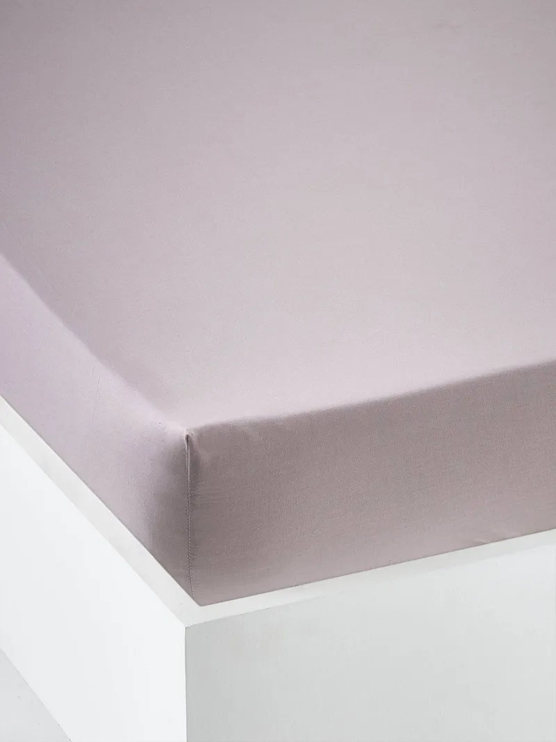 Vertbaudet Kinder Spannbettlaken uni, Violett, – Produktbild 1 von 3