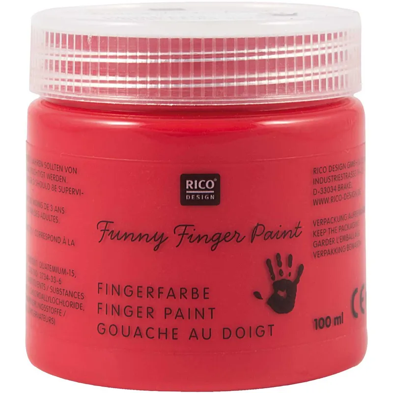 Rico Design Rico Design Fingerfarbe 100ml Rot, Rot, – Produktbild 1 von 1