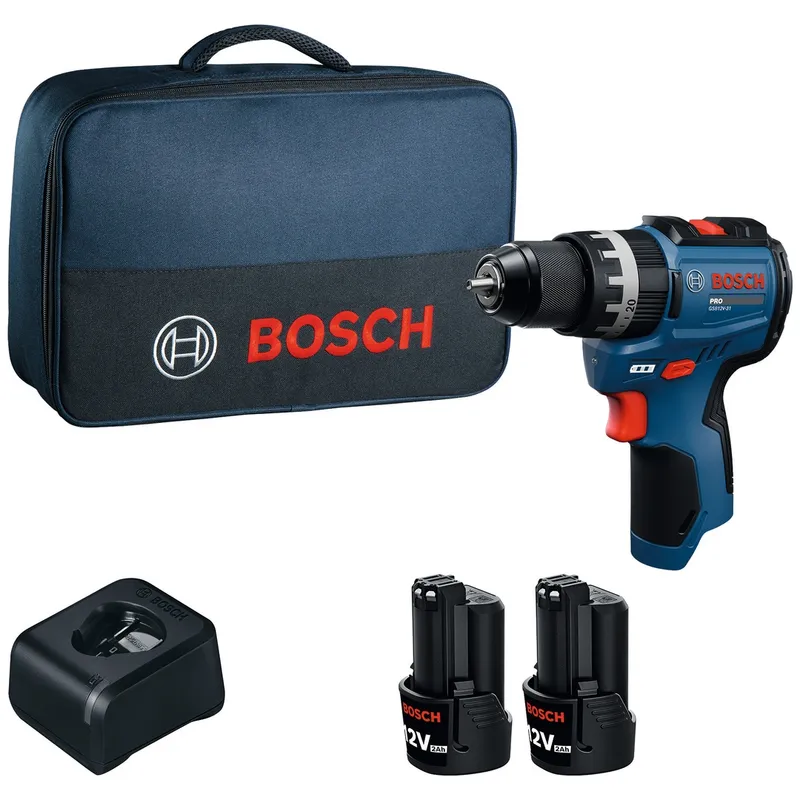Bosch Professional Bosch Professional Bosch Akku-Schlagbohrschrauber GSB12V-31, incl. 2x Akku GBA 2 Ah, Ladegerät, Werkzeugtasche – Produktbild 1 von 1