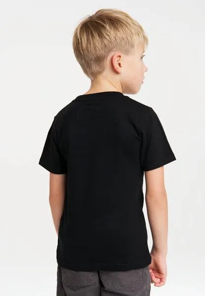 LOGOSH!RT LOGOSH!RT - Peanuts - Snoopy - Moonwalker - Bio T-Shirt - Comic Print - Kinder, Schwarz, – Produktbild 4 von 4