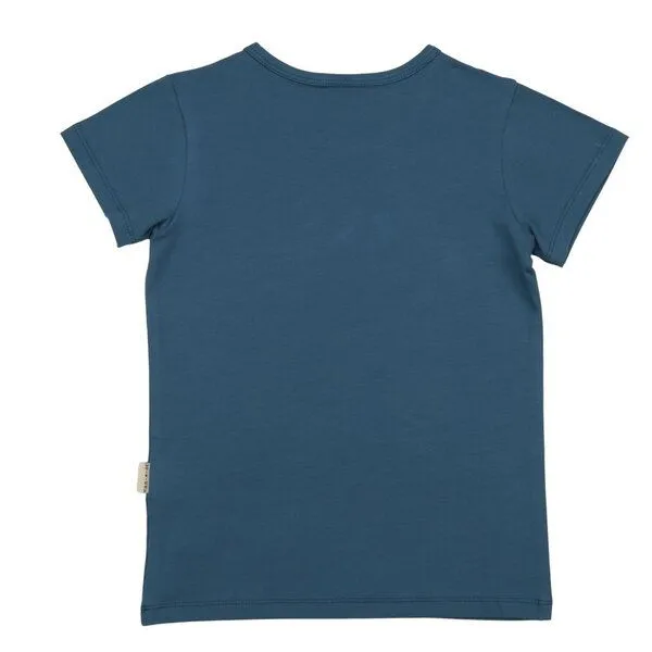 Walkiddy Walkiddy T-Shirt Blau Wunderland-Frontprint Bio-Baumwolle GOTS – Produktbild 3 von 3