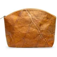 BELEAF BELEAF Veganer Kulturbeutel "MAXI LEAF" aus Blattleder, Autumn orange, – Produktbild 1 von 1