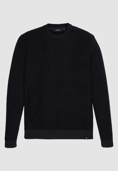 recolution Herren Strickpullover aus Bio-Baumwolle - LUPIN - recolution, Black (schwarz), – Produktbild 1 von 1