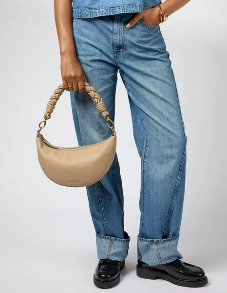 O MY BAG O MY BAG LEO Crossbody Bag mit zwei Riemen, Sand soft grain (beige), – Produktbild 2 von 4