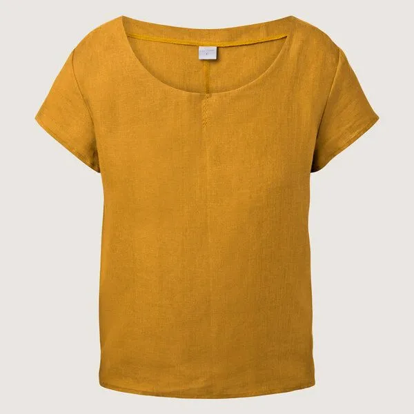 Frija Omina Frija Omina Hanf-Shirt Coube, Safran (gelb), – Produktbild 1 von 3