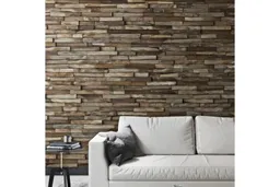woodstore24 Wandverkleidung / Wandpaneele, Echtholz 3D, Teak Natur, 500 mm (L) x 200 mm (B) x 20 mm (S), (1 m² / Paket) – Produktbild 1 von 1