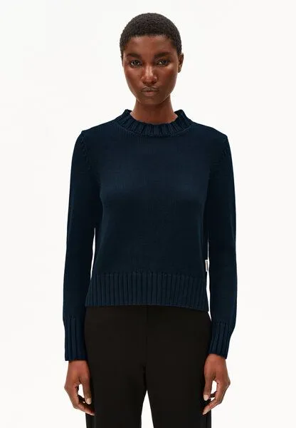 ARMEDANGELS ARMEDANGELS AMALIAAS GMT DYE Damen Pullover aus Bio-Baumwolle, Night sky, – Produktbild 1 von 4