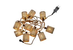 NEWGARDEN Gartenleuchte LED-Lichterkette oder Solar-Laterne aus Bambus, Okinawa, Warnweiß – Produktbild 1 von 1