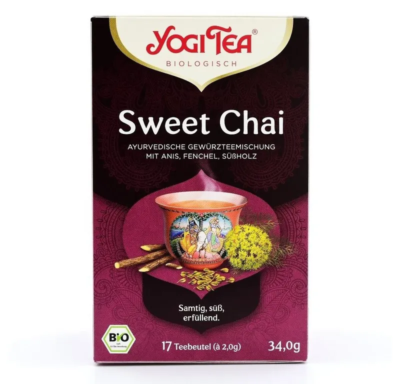Yogi Tee Yogi Tee Tee YOGI TEA Sweet Chai Bio Filterbeutel 17X2.0g – Produktbild 1 von 2