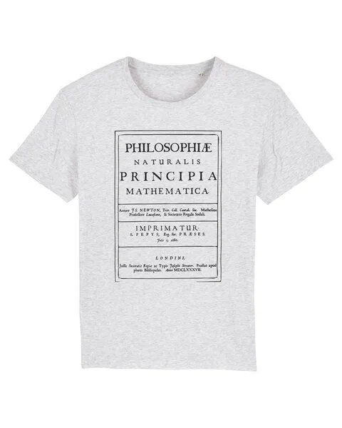 UNIPOLAR Unipolar Physik T-Shirt | Principia Mathematica, Heather ash, – Produktbild 1 von 3