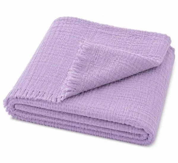 Sandiik Sandiik Musselin- Decke Classic aus Bio-Baumwolle 2 Größen, Flieder, – Produktbild 1 von 4