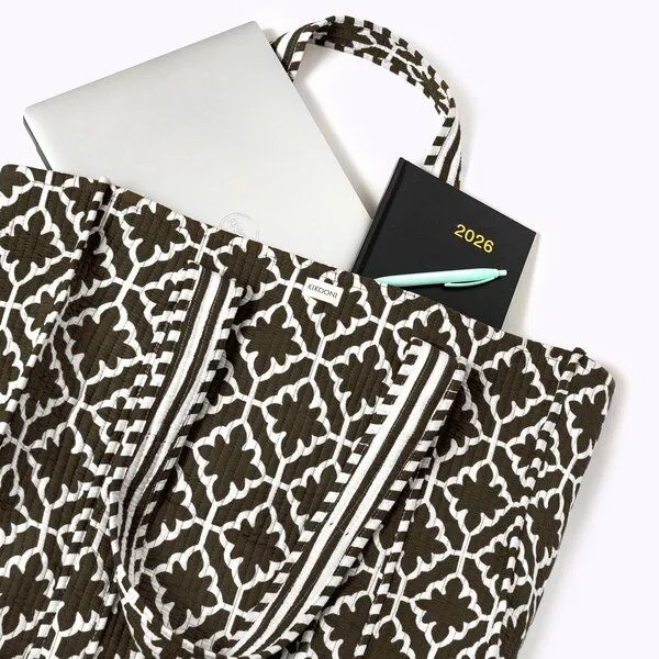 KIKOONI KIKOONI handgefertigter XL Shopper, Black magic, – Produktbild 4 von 4