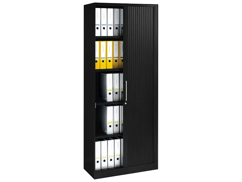 Rollladenschrank "CONTACT", Höhe 198 cm (BxT) 80 x 43,5, Schwarz, – Produktbild 1 von 1