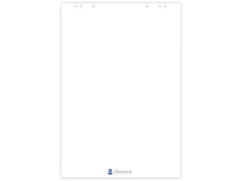 Memo 5 memo Recycling-Flipchartblöcke, blanko, 20 Blatt, 80 g/m² – Produktbild 1 von 1