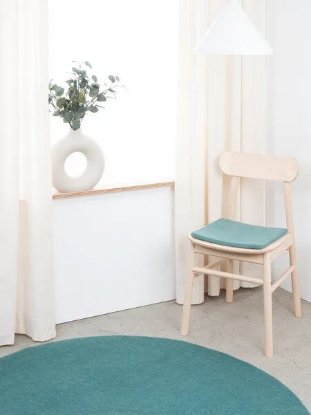 myfelt myfelt Flachfilz Sitzauflage (⌀ 36 cm, 36 x 36 cm), Aqua (taro), – Produktbild 3 von 4
