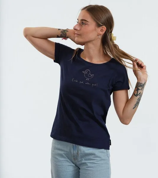 Gary Mash GARY MASH Shirt Taylor Ente gut, alles gut aus Biobaumwolle, Dunkelblau, – Produktbild 2 von 4