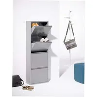 Metall-Schuhschrank "Big One Shoe 4" silber glänzend – Produktbild 1 von 1