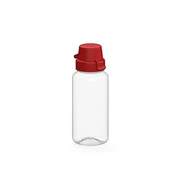 elasto elasto Trinkflasche School, 400 ml, RENEW, transparent/standard-rot – Produktbild 1 von 1