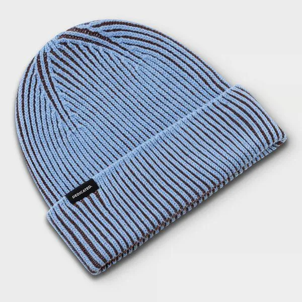 Dedicated Dedicated Strickmütze Hevaman Beanie, Blau braun, – Produktbild 3 von 3