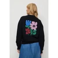 recolution Recolution Damen vegan Sweatshirt Nerine Think Positive Schwarz – Produktbild 1 von 1