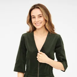 WiDDA WiDDA Damen vegan Jumpsuit Kris Dark Green – Produktbild 1 von 1