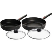 Woll Woll Pfannen 2er-Set “ECO Lite QXR“ mit Deckel, 7 cm hoch, mit abnehmbarem Stiel – Produktbild 1 von 1