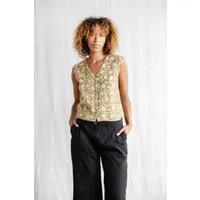 Jyoti - Fair Works Jyoti - Fair Works Damen vegan Top Chatania Blockdruck Grün – Produktbild 1 von 1