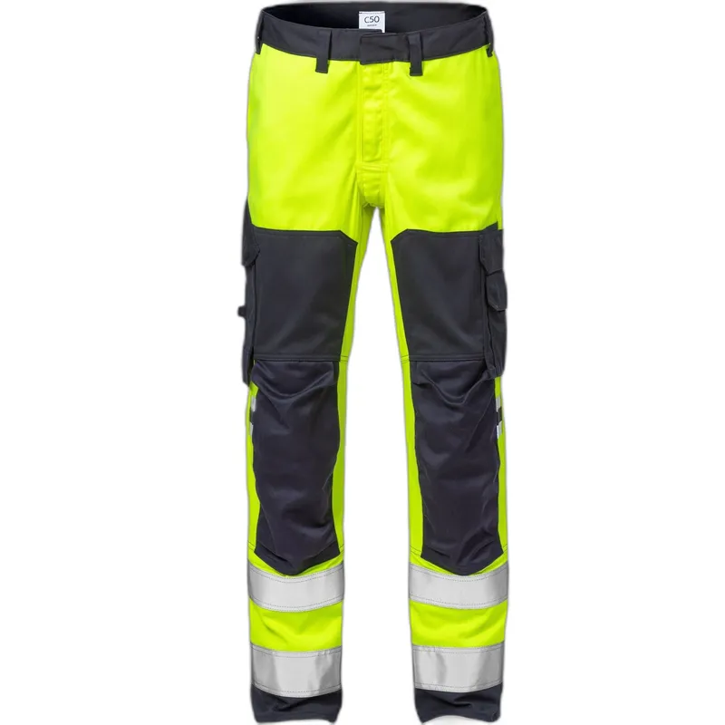 Fristads Hochsichtbare Arbeitshose Klasse 2 elastisch Fristads 2161 ATHF, Jaune, – Produktbild 2 von 2