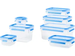 EMSA EMSA 7er-Set Frischhaltedosen "Clip & Close" 0,15/0,2/2x 0,55/1,1/1/2,2 l – Produktbild 1 von 1