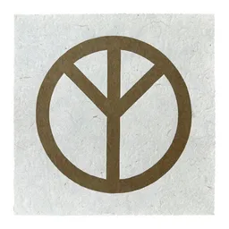 Veskor Cassiopeia Veskor Cassiopeia THE REAL PEACE SIGN Linoldruck | 22 × 22 cm | Gold auf Naturweiß – Produktbild 1 von 1