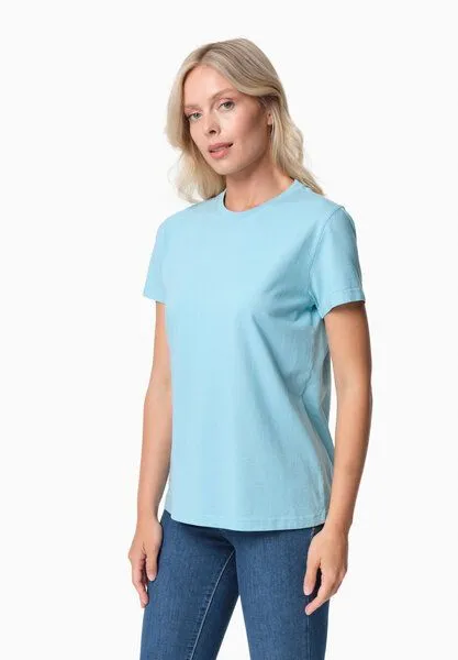 ORGANICATION ORGANICATION TENNUR | Basic T-Shirt aus Bio-Baumwolle, Retro blue, – Produktbild 3 von 4
