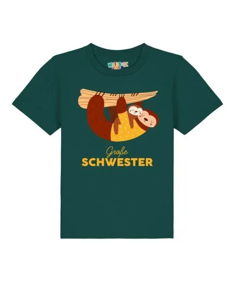 watabout.kids watabout.kids T-Shirt Kinder Faultier Große Schwester, Glazed green, – Produktbild 1 von 2