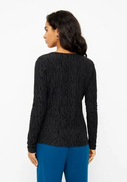 Givn Berlin Givn Berlin Wickelbluse CLEA aus Bio-Baumwolle, Schwarz, – Produktbild 3 von 4