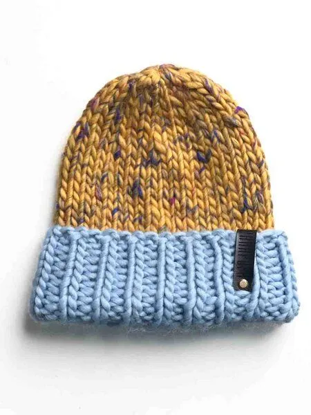 PANAPUFA PANAPUFA Handgestrickte Chunky Beanie – Seide Merinowolle, Bunt, – Produktbild 1 von 1