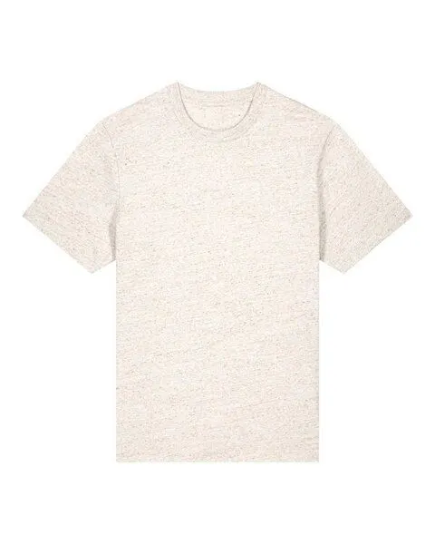 YTWOO YTWOO Nachhaltiges schweres Unisex T-Shirt, Beige meliert, – Produktbild 1 von 4