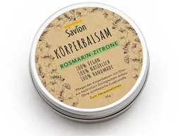Savion - feine Seifen Manufaktur Bio Körperbalsam Rosmarin-Zitrone, in Metalldose Inhalt 55g – Produktbild 1 von 1