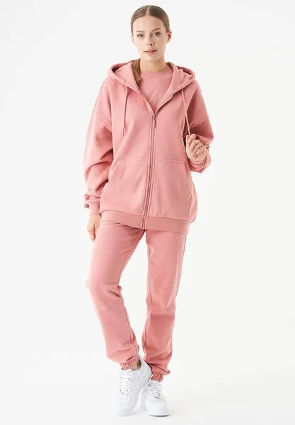 ORGANICATION ORGANICATION ESSENTIALS-JALE- Soft Touch Sweatjacke aus Bio-Baumwolle, Blush, – Produktbild 2 von 4