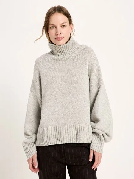 LANIUS LANIUS Oversized Pullover, Grau-grey-melange, – Produktbild 1 von 4