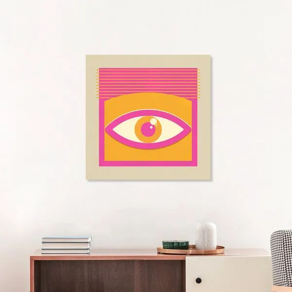 Photocircle Photocircle Poster / Leinwandbild - One Look Is Enough - pink eye – Produktbild 3 von 4