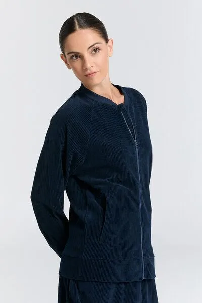 Leela Cotton Leela Cotton Unisex Baseballjacke, Nachtblau, – Produktbild 2 von 4
