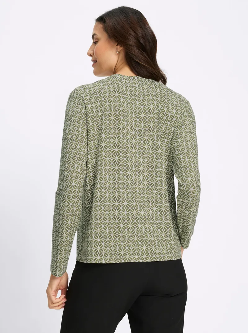 Witt Print-Shirt, Ecru-schilf-bedruckt, – Produktbild 2 von 2