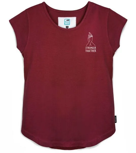 Gary Mash GARY MASH Shirt Asheville Stronger Together aus Bio-Baumwolle, Burgund (rot), – Produktbild 4 von 4