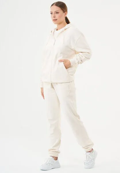 ORGANICATION ORGANICATION ESSENTIALS-JUNDA-Unisex Soft Touch Sweatjacke aus Bio-Baumwolle, Off white, – Produktbild 2 von 4