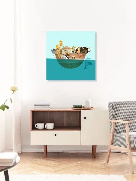 Photocircle Photocircle Poster / Leinwandbild - Arche Noah – Illustration für Kinder – Produktbild 2 von 4