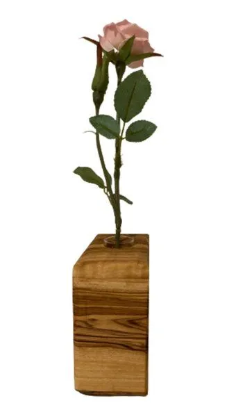Olivenholz erleben Olivenholz erleben Vase QUENTIN aus Olivenholz – Produktbild 2 von 2