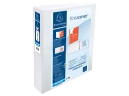 Exacompta 10 Exacompta Ringbücher "Kreacover", DIN A4 Maxi, 2 Ringe 50 mm, RB 75 mm, 2 Taschen, weiß – Produktbild 1 von 1
