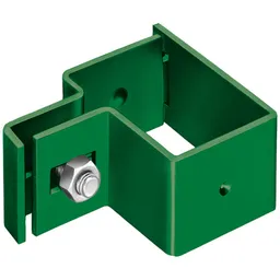 Alberts ALBERTS Endschelle für Vierkantpfosten, verzinkt, grün Kst.b, für Pfosten 60x40 mm – Produktbild 1 von 1